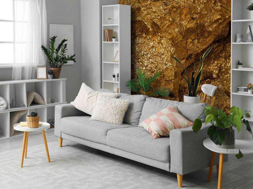 Zbliżenie na złoty kamień