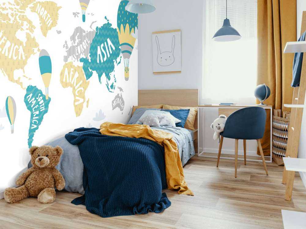 Mapa świata z balonami