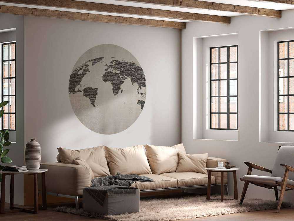 Mapa świata ciemne kamienie