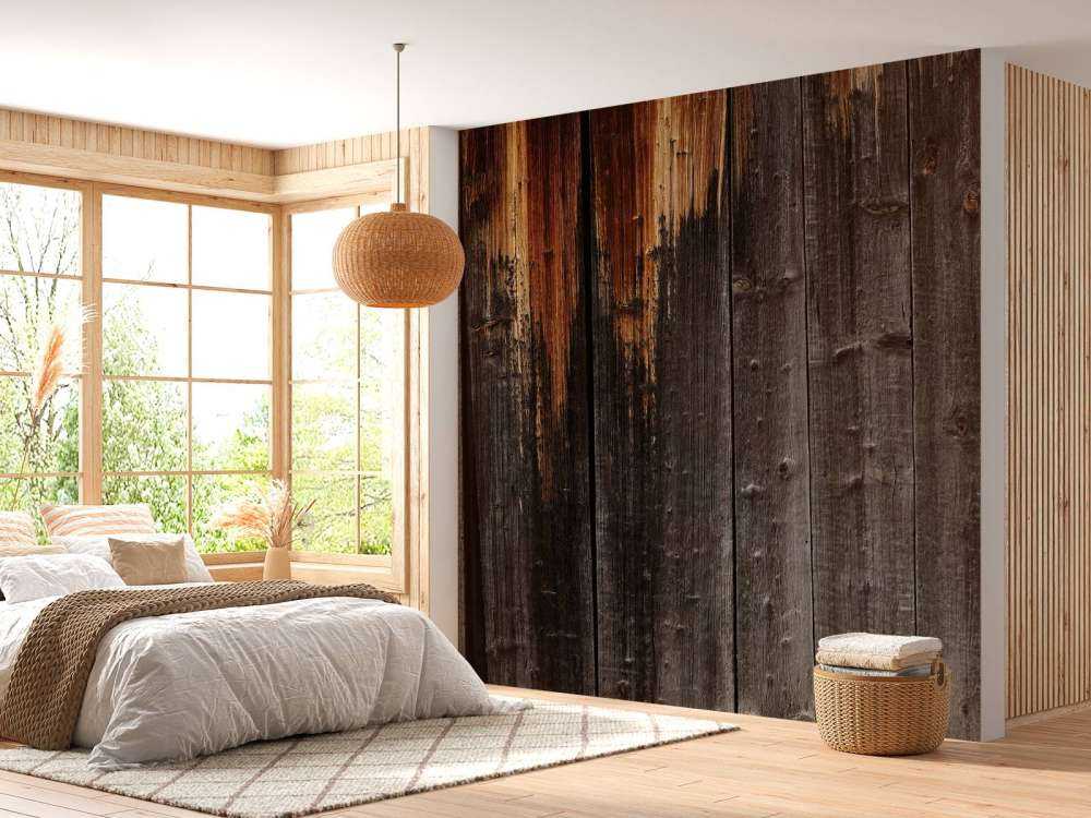 Drewno palone na czarno