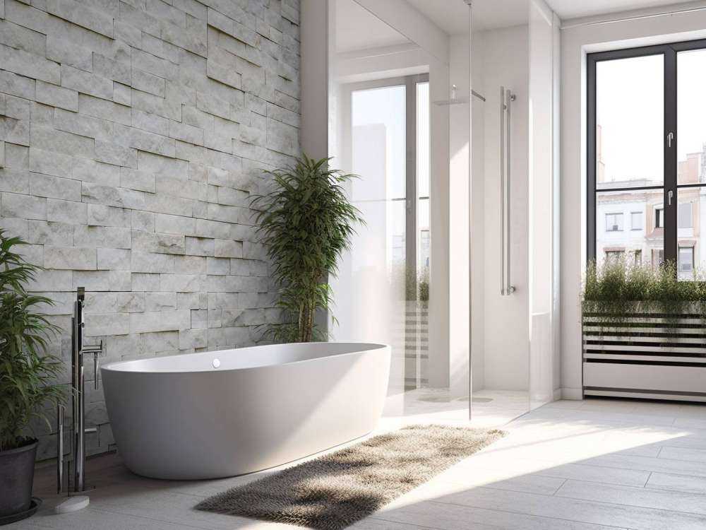 Nowoczesna ściana z kamienia