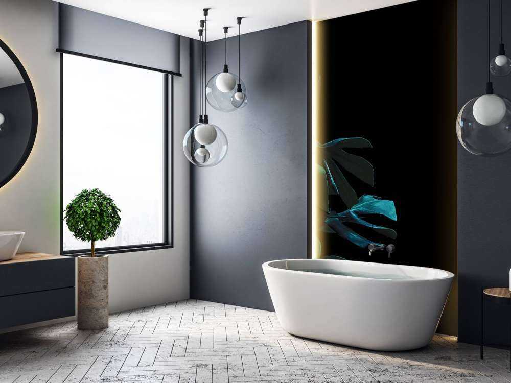 Liście tropikalne na czarnym tle