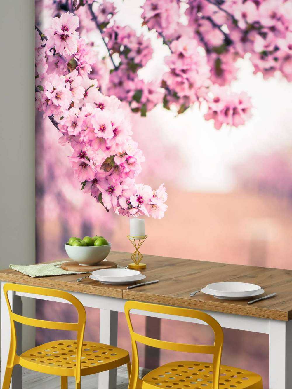 Fioletowe kwiaty japońskie