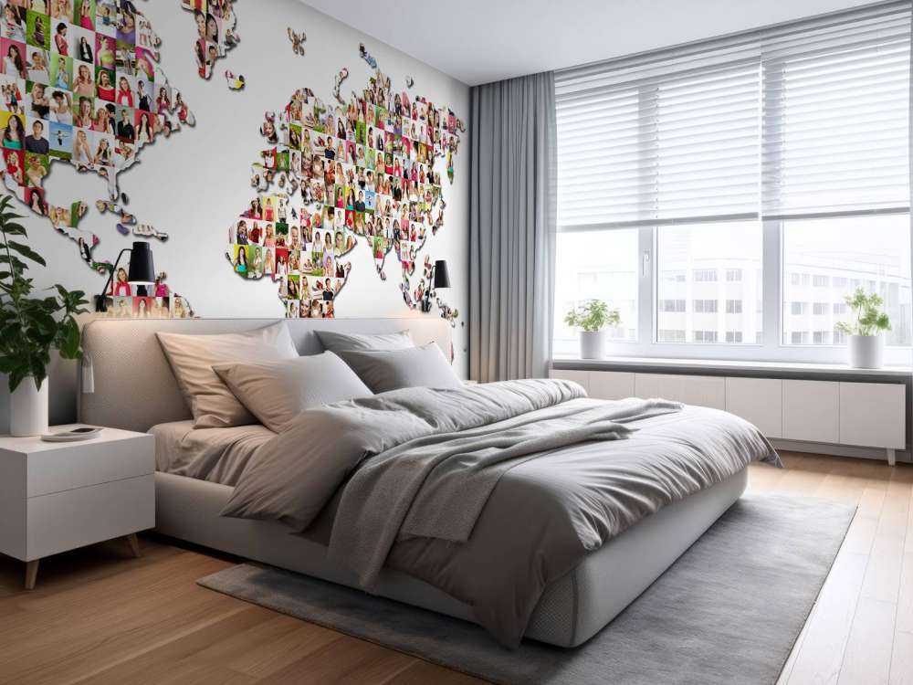 Mapa świata utworzona na podstawie zdjęć