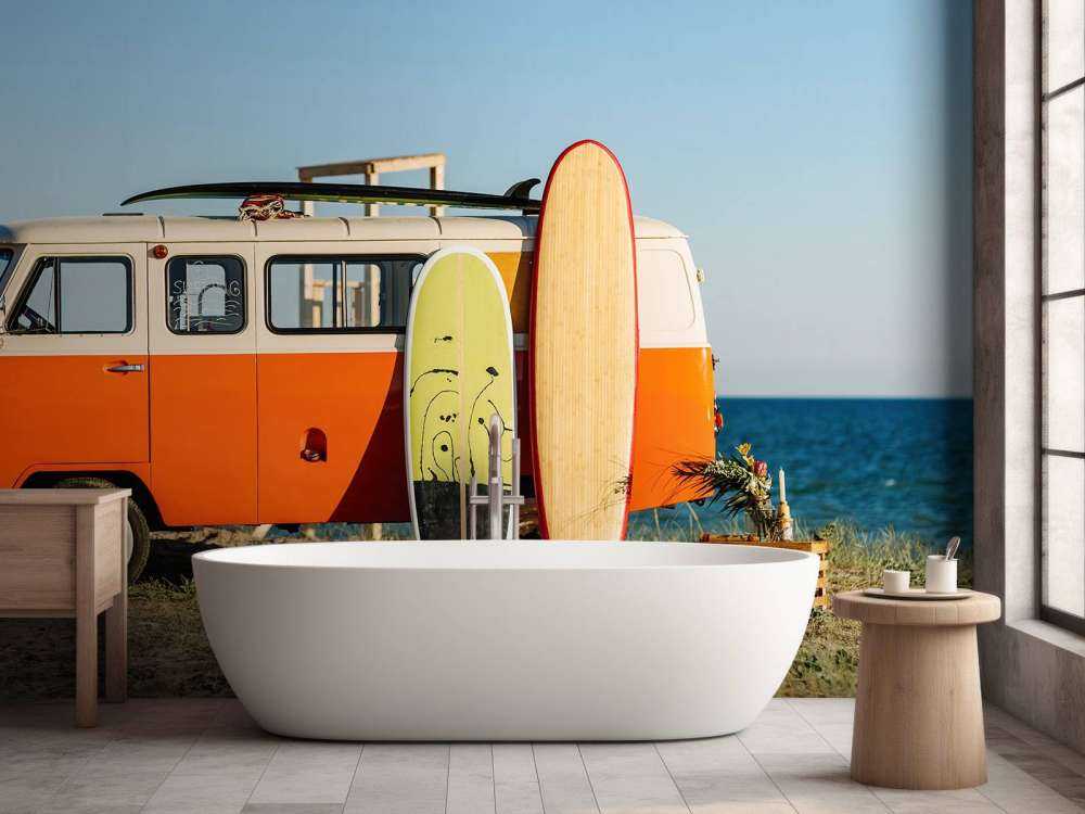 Autobus z deską surfingową