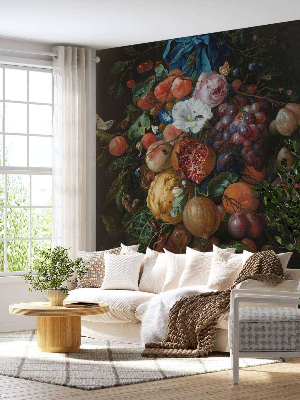 Feston z owoców i kwiatów