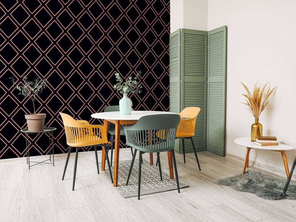 Kwadraty geometryczne, czarne