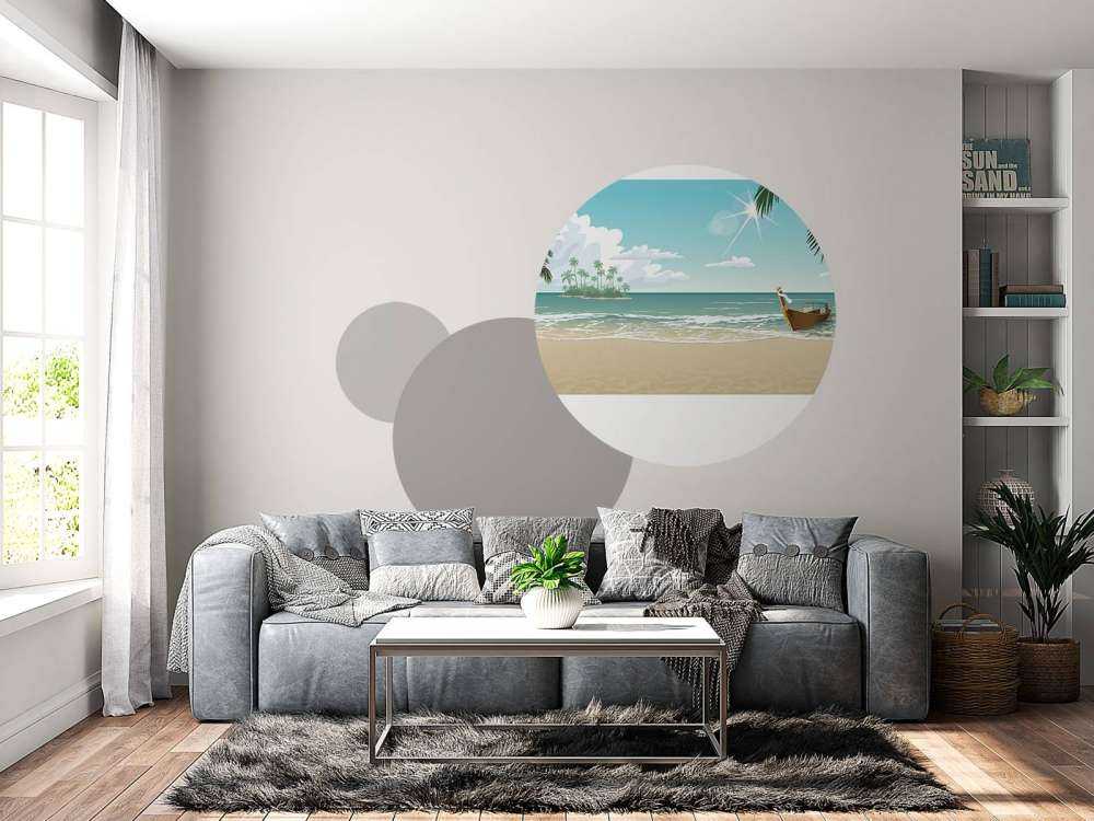 Błękitna, słoneczna plaża