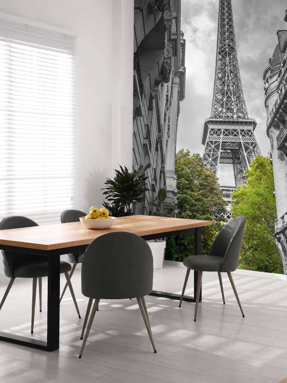 Wieża Eiffla czarny i biały