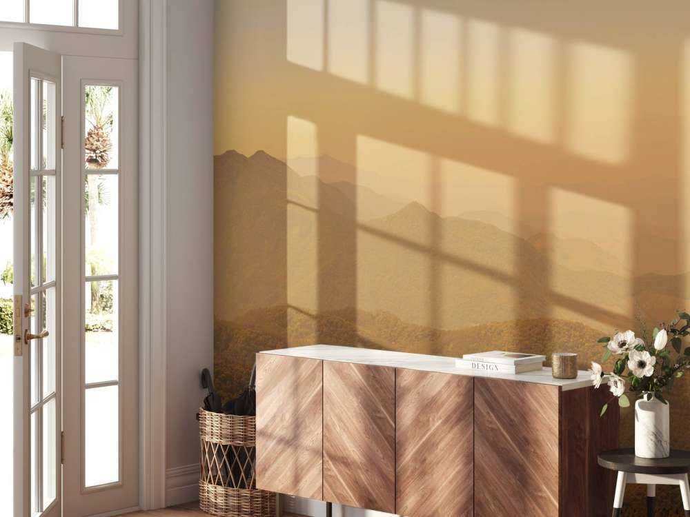 Wzgórze górskie i las