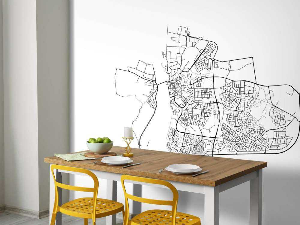 Mapa Zutphen, biała