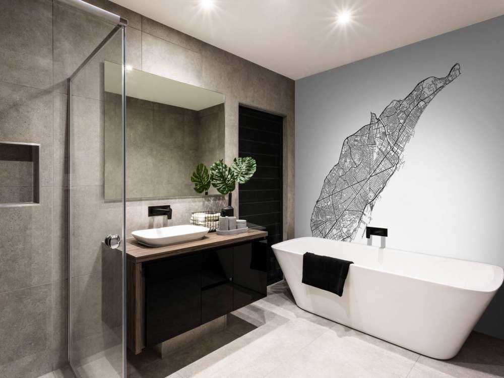 Mapa Barcelony, biała