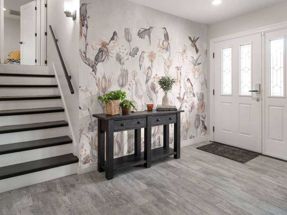 Wiosenna Symfonia Kolibrów - Vintage Sepia Kwiat