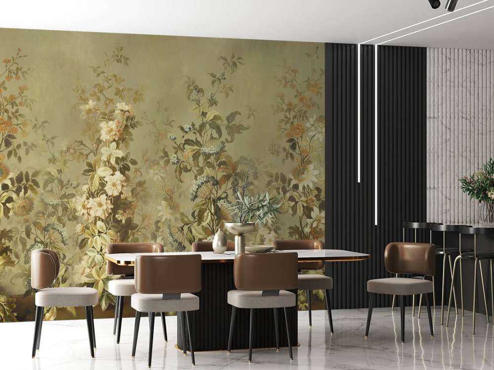 Vintage oliwkowa clematis