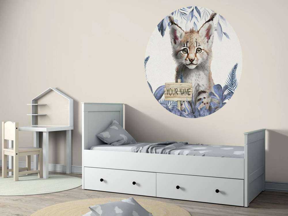 Mały ryś w dżungli niebieski