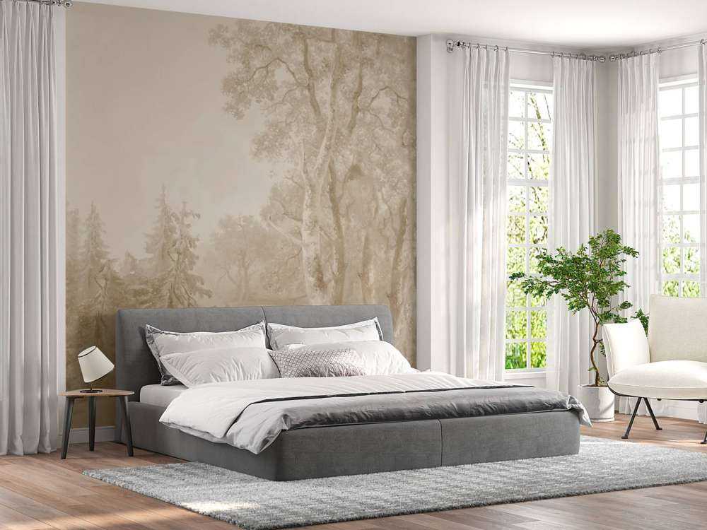 Krajobraz leśny beżowy #1