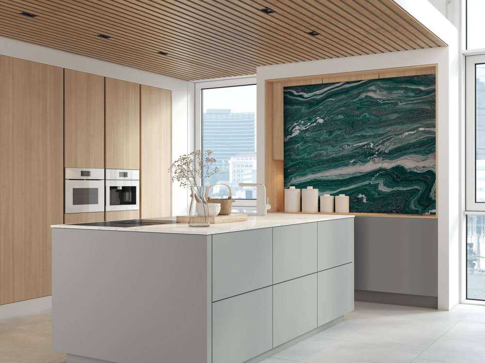 Zielony i biały marmur