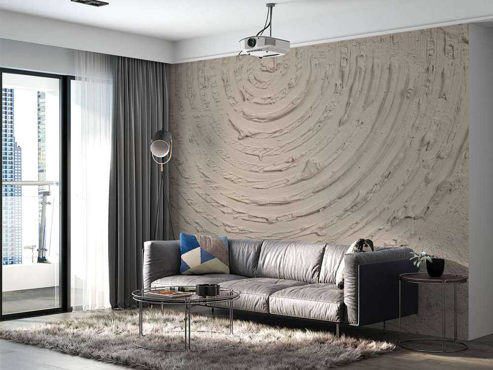 Okrągłe kształty i linie w płótnie