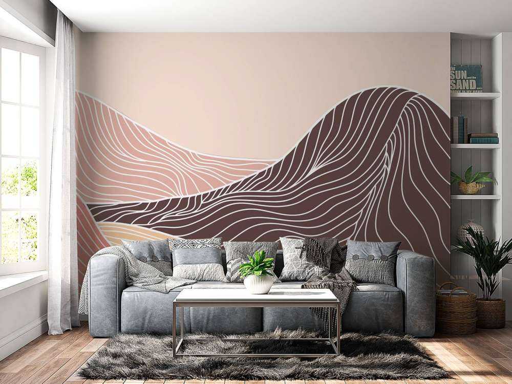 Kolorowe góry lineart