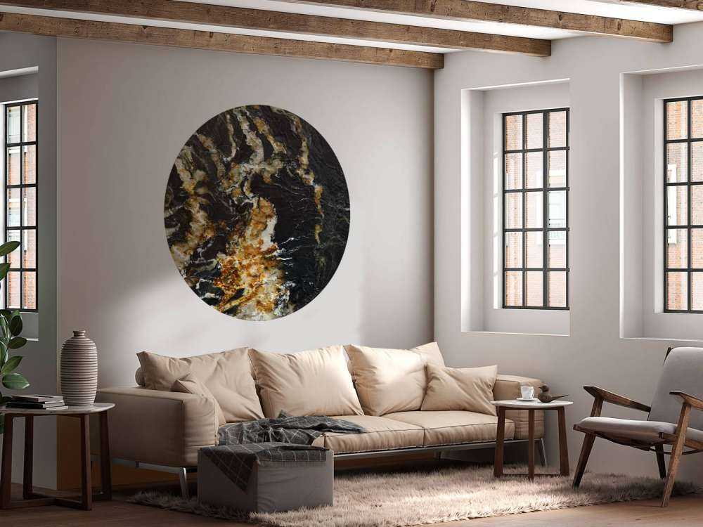 Czarny marmur z jasną strukturą