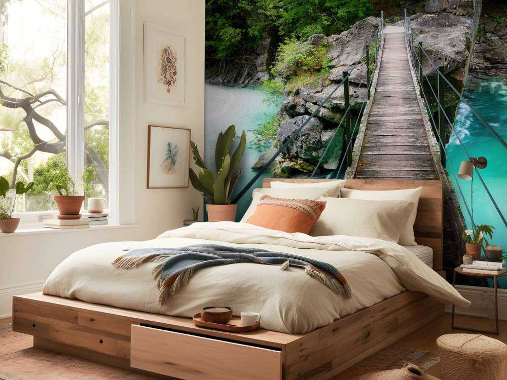 Most nad piękną, błękitną rzeką