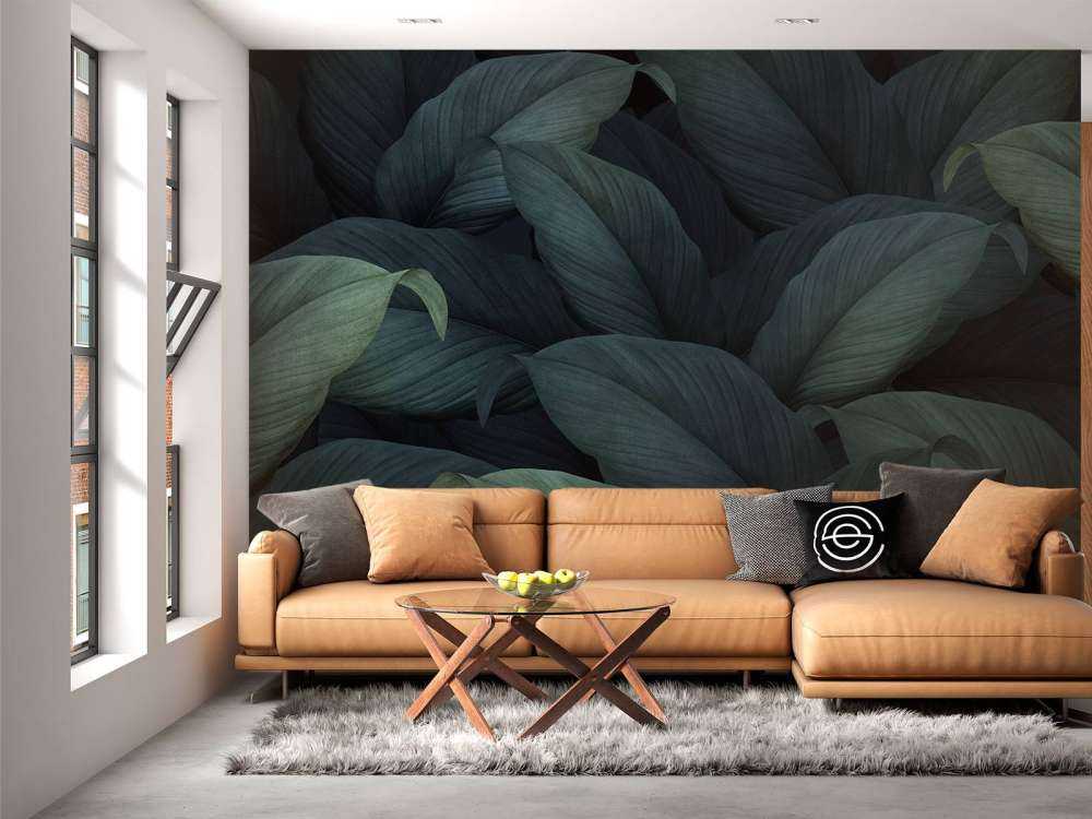 Tropikalne zielone liście