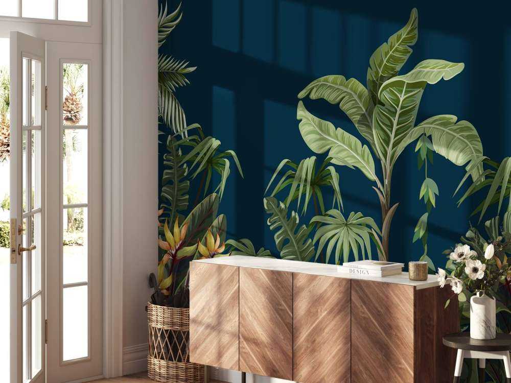 Kwiaty i drzewa w dżungli