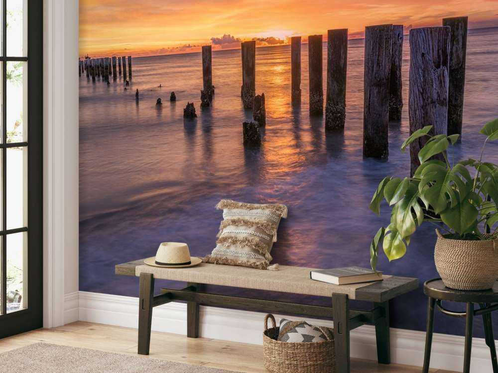 Pomarańczowo-fioletowe morze