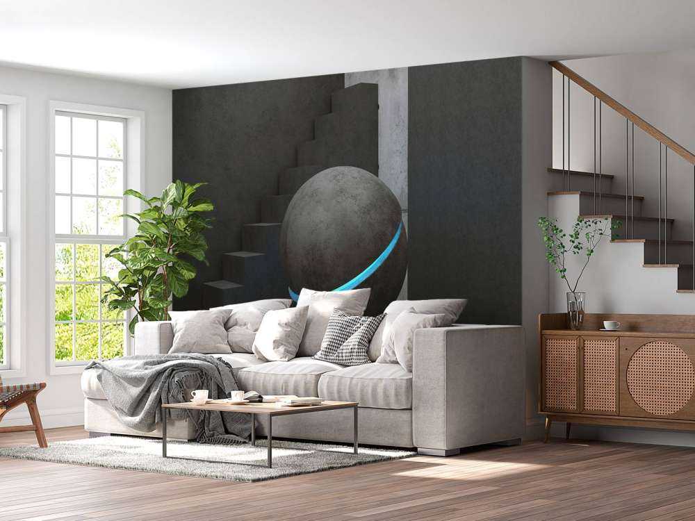 Klatka schodowa z kulą 3D