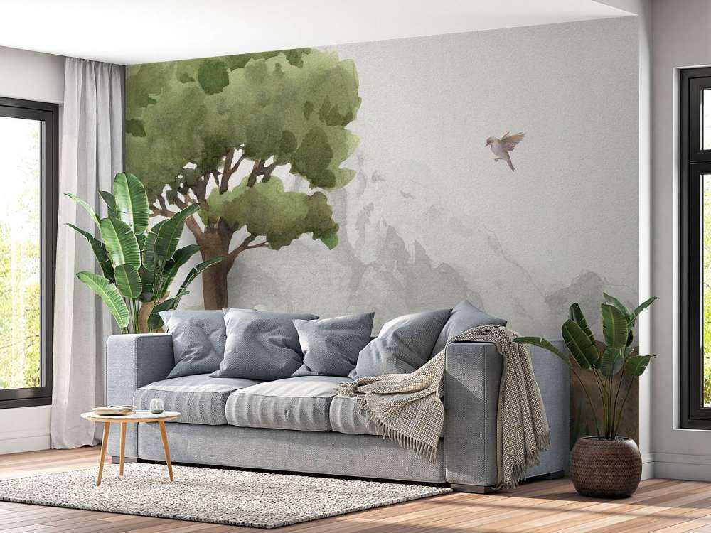 Zwierzęta leśne w pobliżu góry