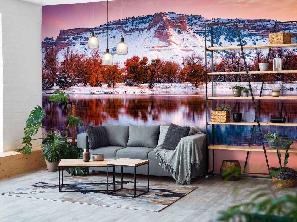 Różowy zachód słońca