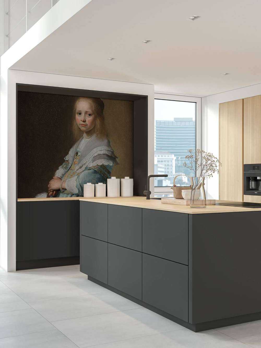 Portret dziewczyny w kolorze niebieskim