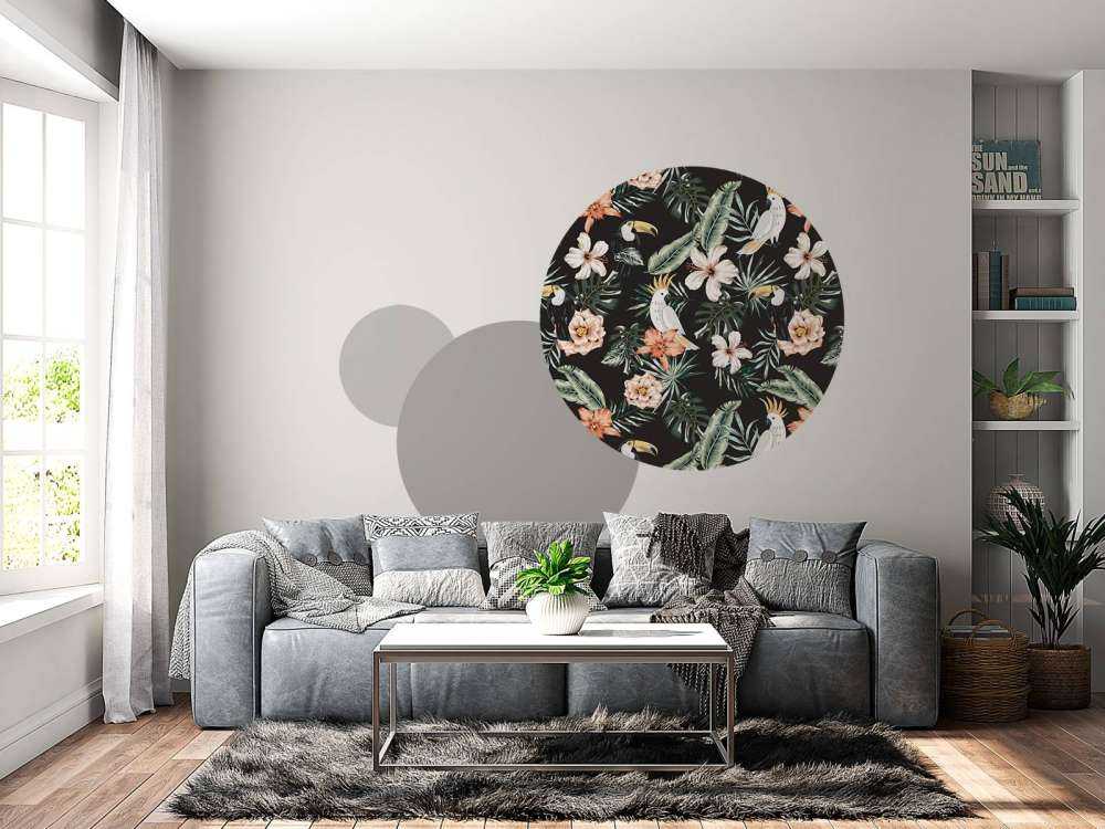 Tropikalny tukan i papuga