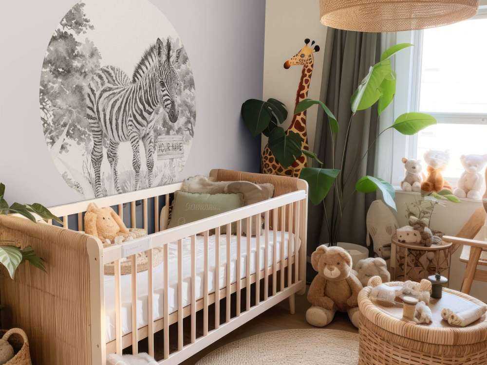 Młoda zebra na wolności beżowy