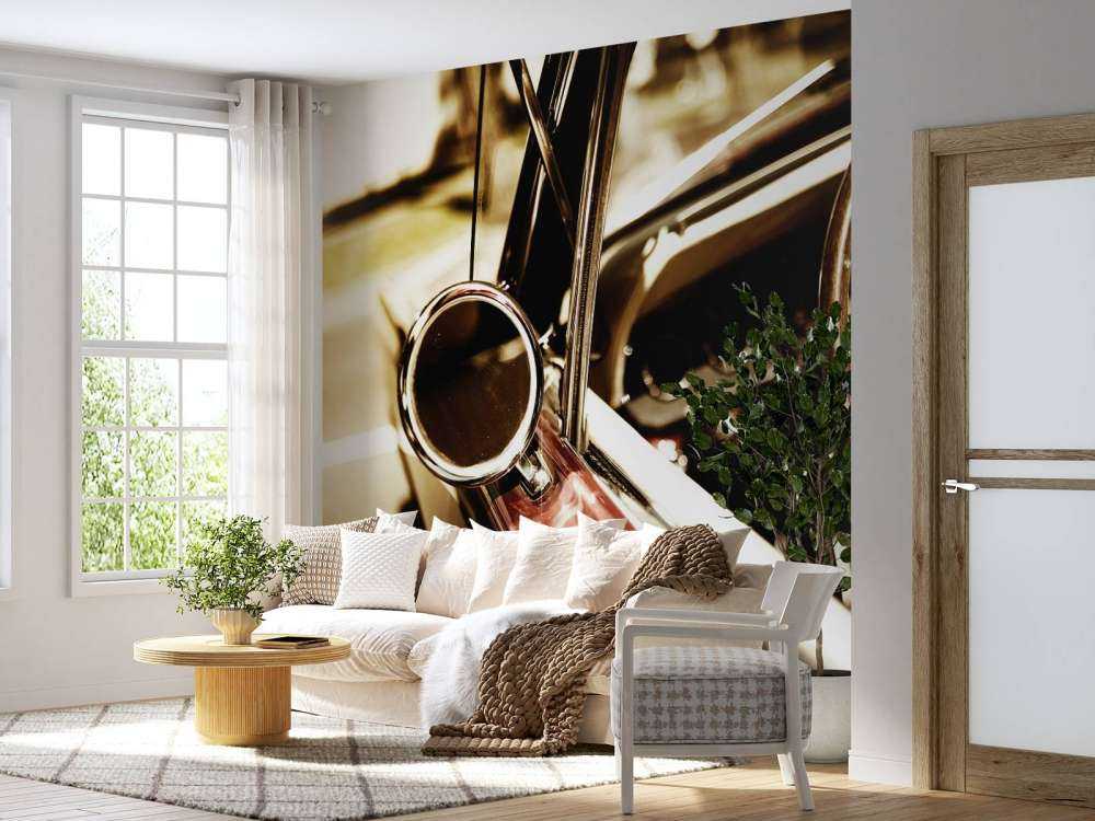 Czerwony, klasyczny samochód