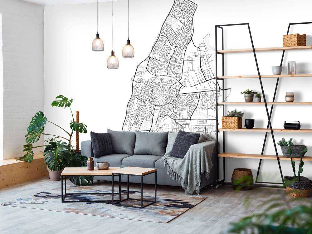 Mapa Haarlemu, biała