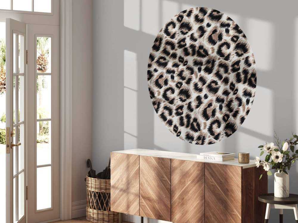 Futro pantery w kolorze beżowym