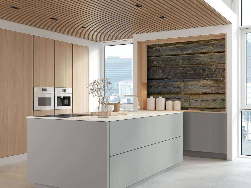 Drewno palone na niebiesko