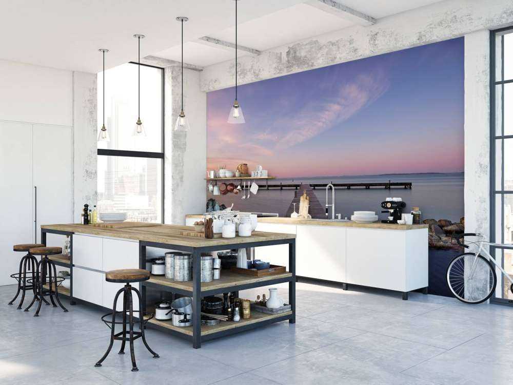 Rusztowanie o wschodzie słońca