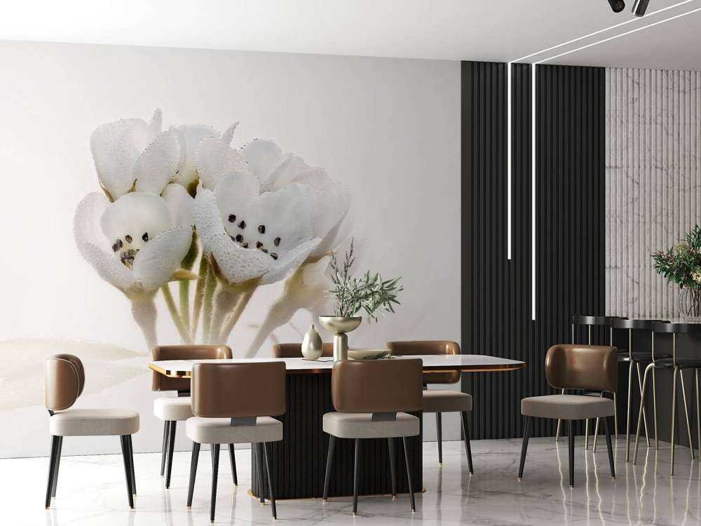 Zbliżenie kwiatu gruszki