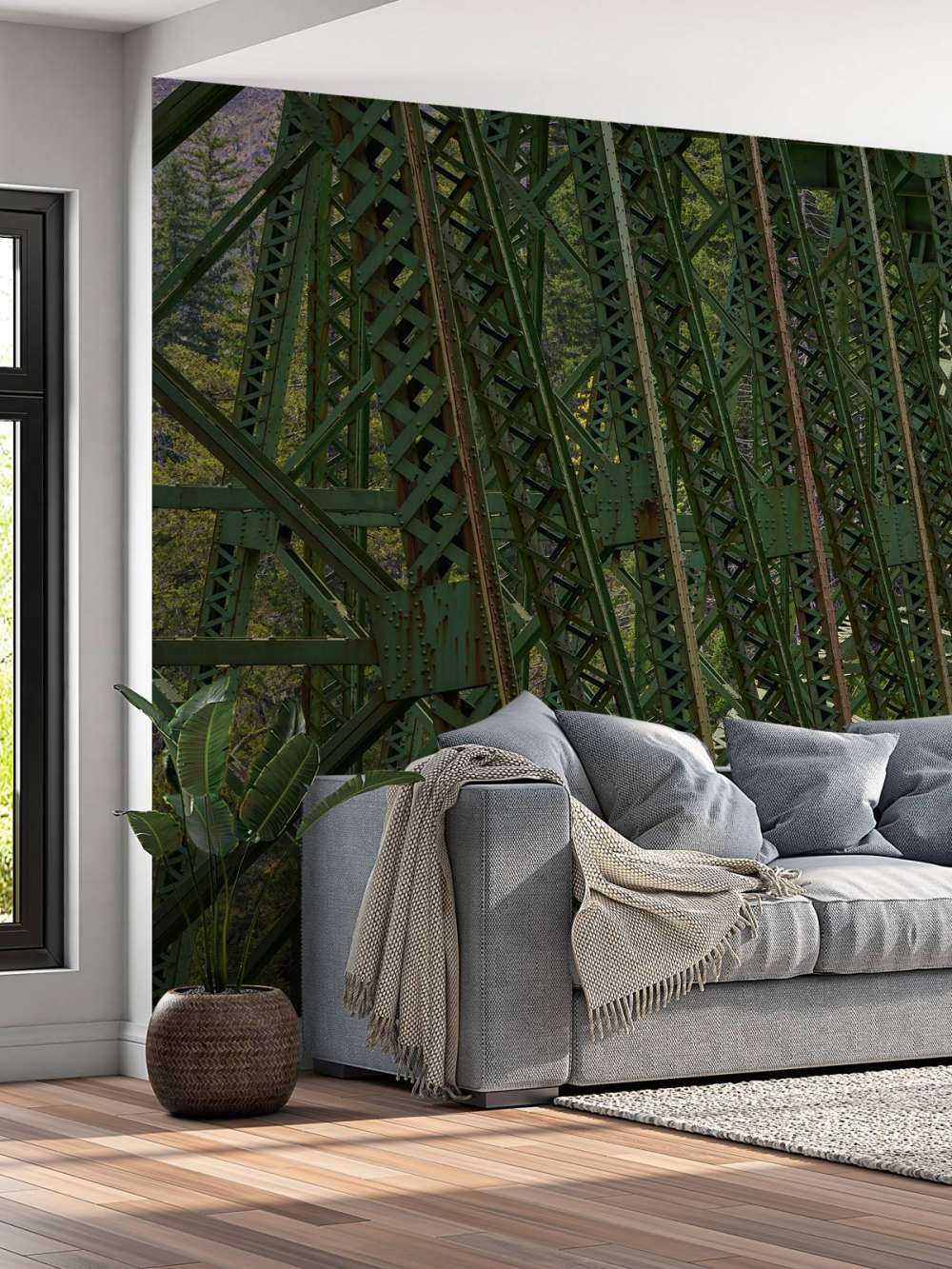 Stary most kolejowy o konstrukcji stalowej