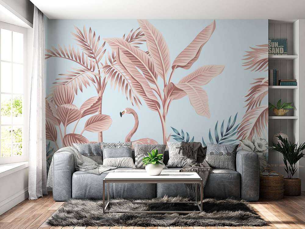 Różowa dżungla tropikalna