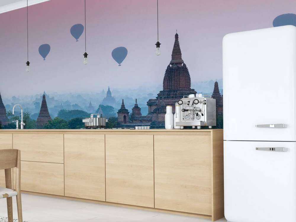 Świątynie i balony na gorące powietrze