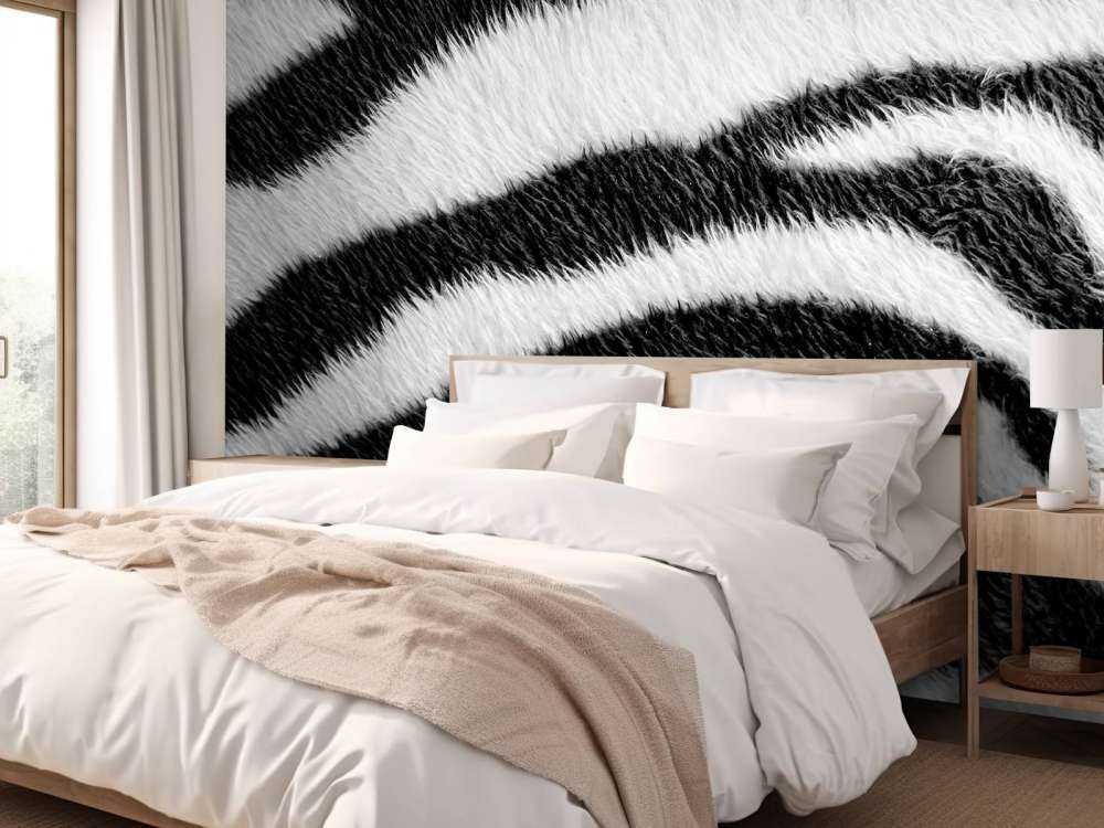 Sierść zebry z bliska