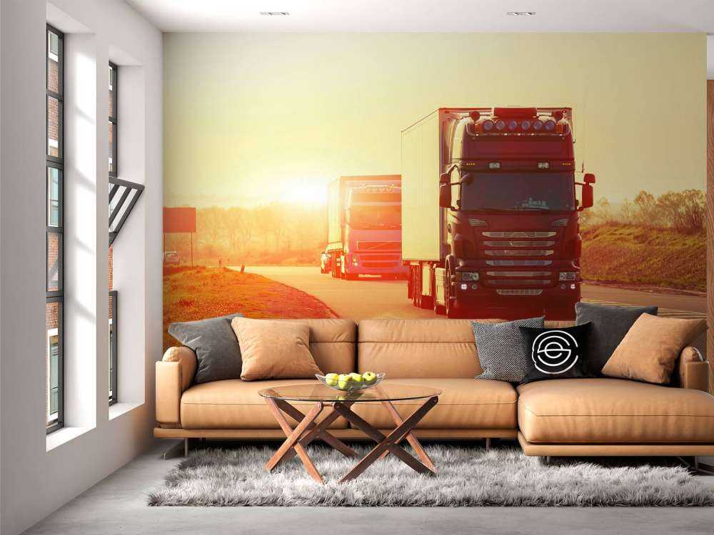 Ciężarówki na autostradzie