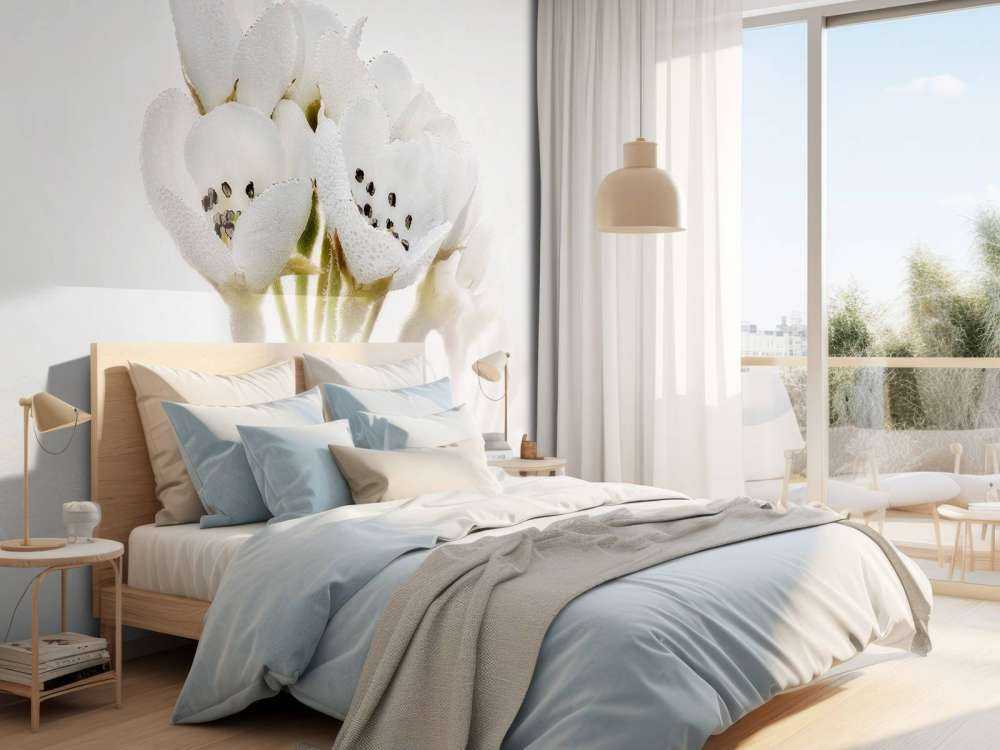 Zbliżenie kwiatu gruszki