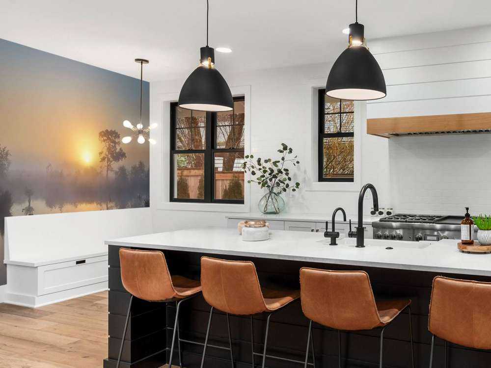 Mglisty wschód słońca