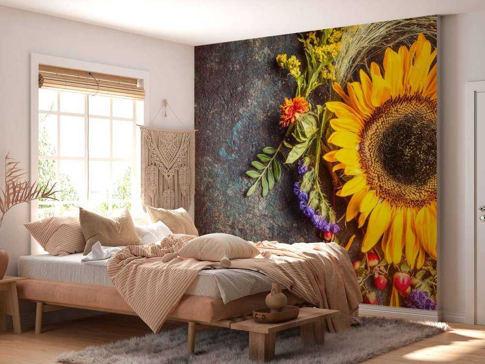 Kwiatowy posąg jesienny