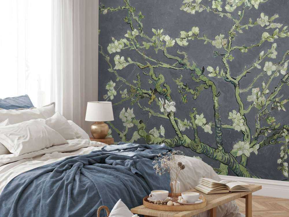 Kwitnący kwiat migdałowca