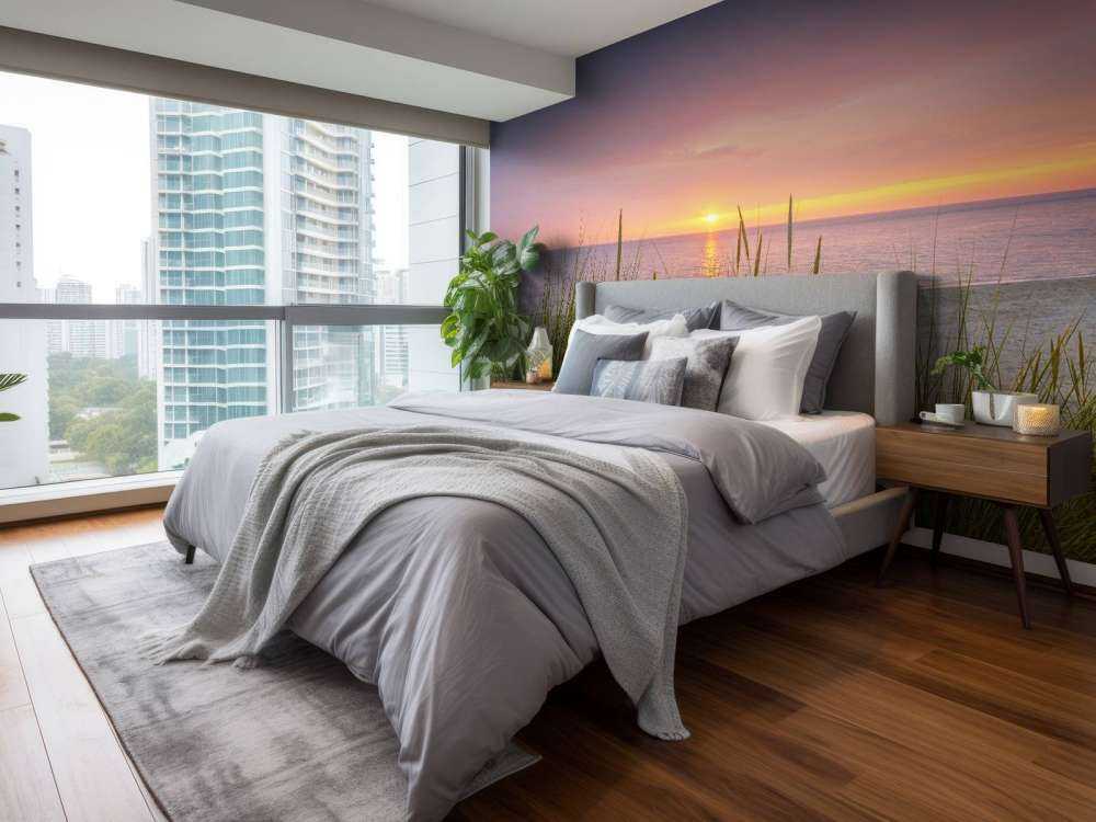 Wschód słońca na wybrzeżu